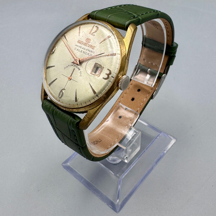 Genievre cal. 234 orologio meccanico dorato 35 mm vintage 1960 ca