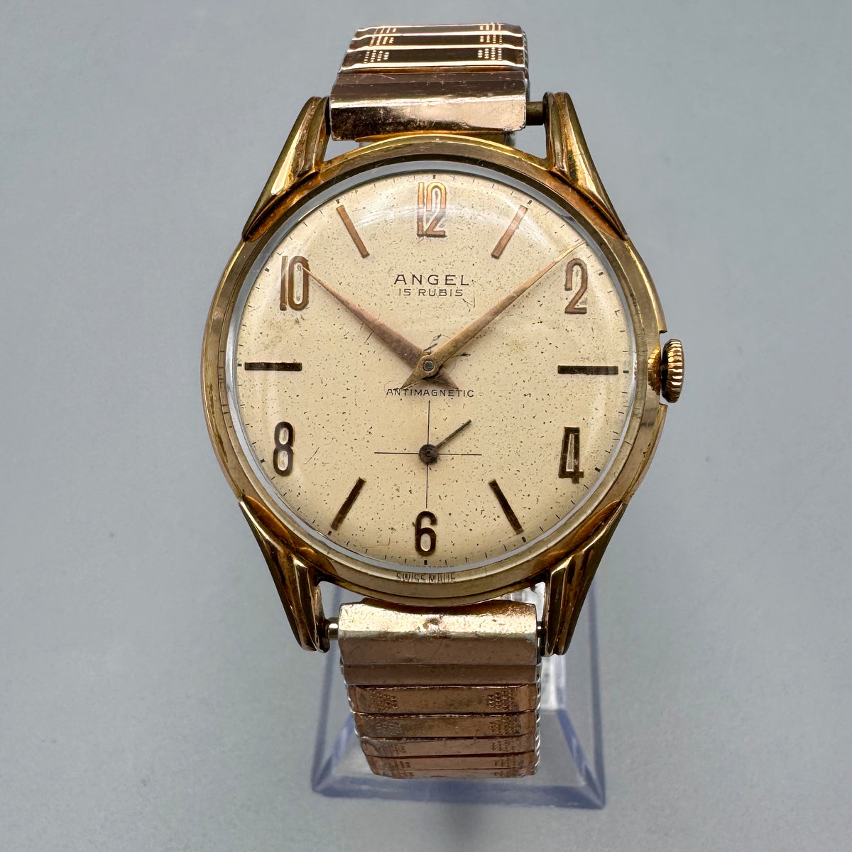 Montre Vintage Angel Femme - 15 Rubis, Mouvement Mécanique Manuel EB 1612, Occasion