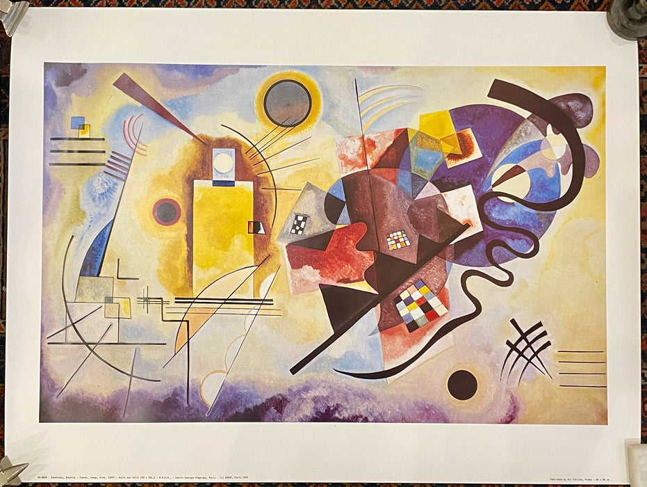Vasilij Vasil'evič Kandinskij – “Jaune, rouge, bleu, 1925" – stampa offset – 1992
