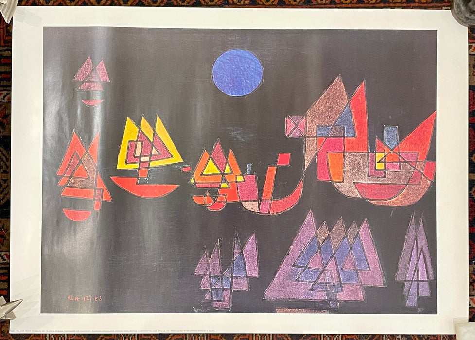 Paul Klee – “Shiffe im Dunklen, 1927" – stampa offset – 1994