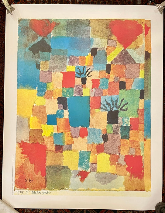 Paul Klee – “Sudlische garten, 1919" – stampa offset – 1990 ca