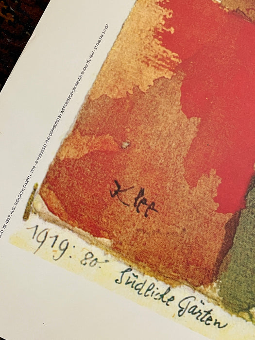 Paul Klee – “Sudlische garten, 1919" – stampa offset – 1990 ca