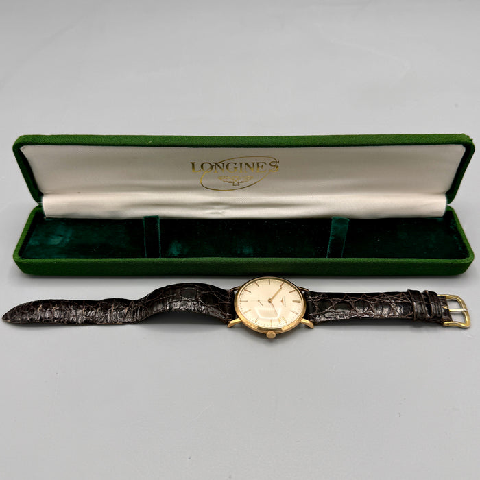 Longines ref. 6999 cal. 19.4 orologio meccanico oro 18kt 34 mm Swiss 1965