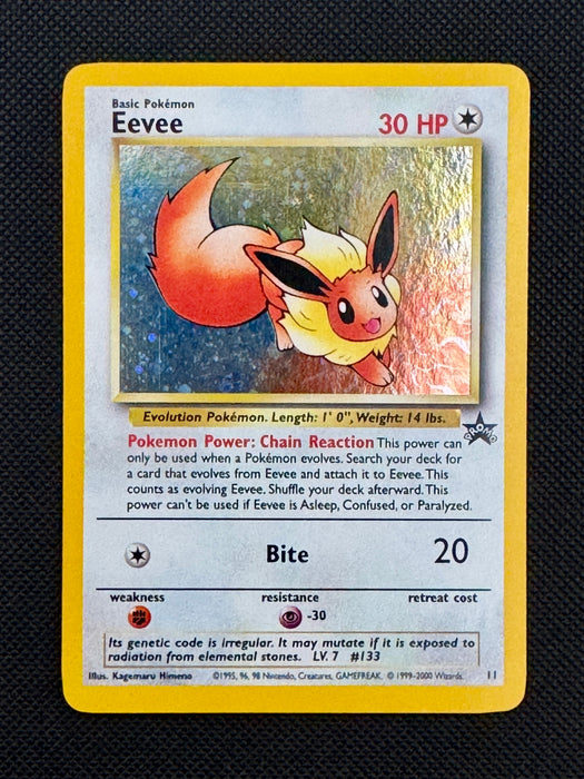 Eevee 11 ENG Promo Wizard Black Star carta Pokémon
