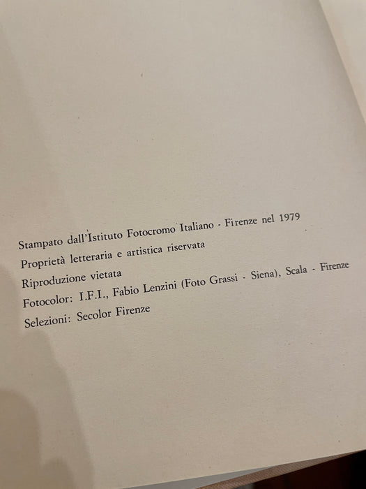 Libro "Simone Martini e Ambrogio Lorenzetti nel Palazzo Pubblico di Siena" Aldo Cairola 1979