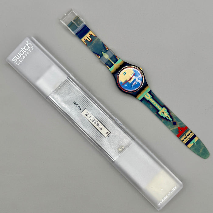 Swatch "Blue Flamingo" GN114 orologio quarzo 34 mm Swiss 1991