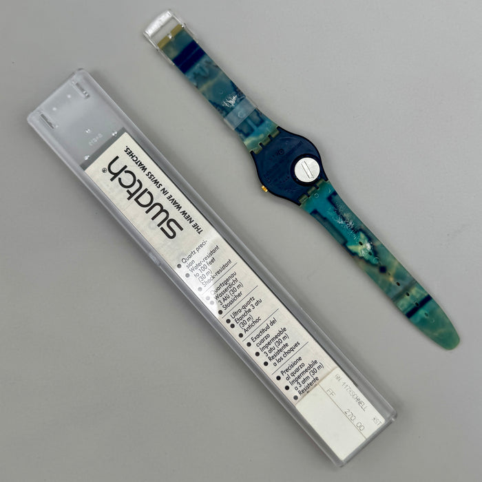 Swatch "Blue Flamingo" GN114 orologio quarzo 34 mm Swiss 1991