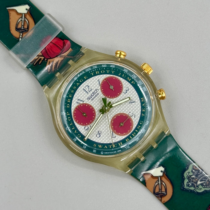 Swatch "Riding Star" SCK102 orologio chrono quarzo 37 mm Swiss 1993