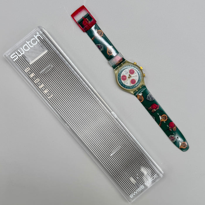 Swatch "Riding Star" SCK102 orologio chrono quarzo 37 mm Swiss 1993