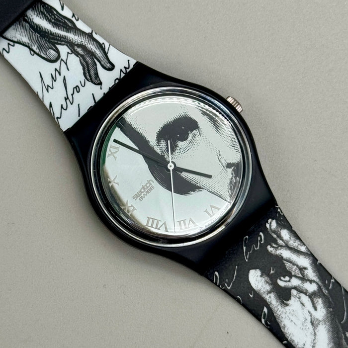 Swatch "Glance" GB149 Fornasetti orologio quarzo 34 mm Swiss 1992