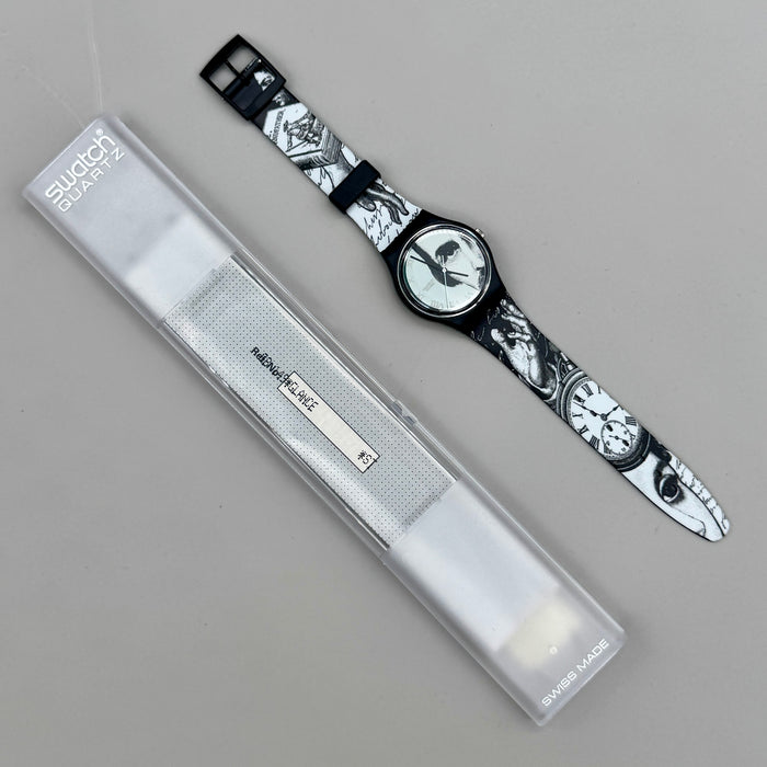 Swatch "Glance" GB149 Fornasetti orologio quarzo 34 mm Swiss 1992