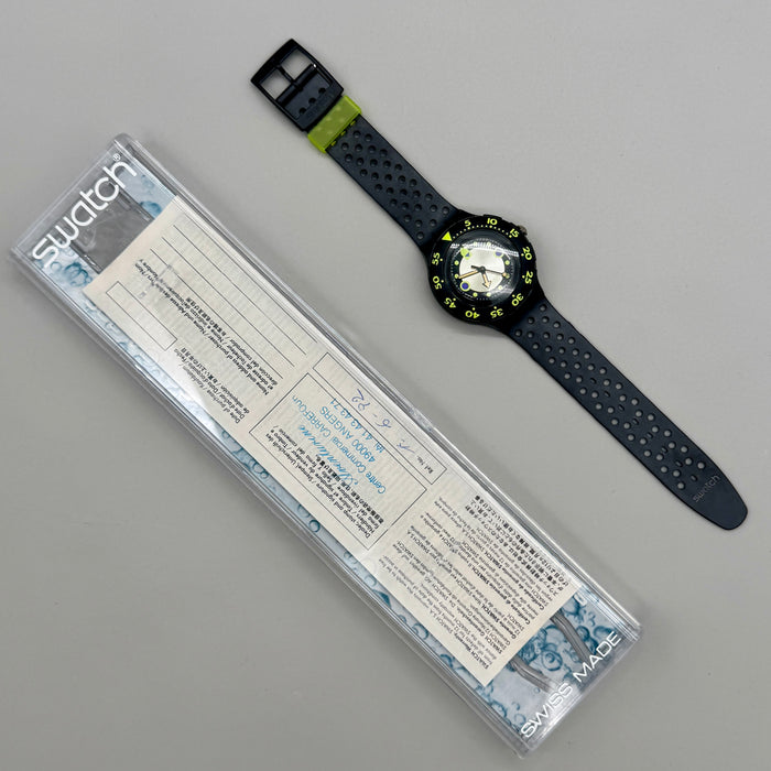 Swatch "Shamu Black Wave" SDB102 Scuba orologio quarzo 37 mm Swiss 1992