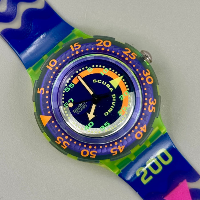 Swatch "Coming Tide" SDJ100 Scuba orologio quarzo 37 mm Swiss 1992