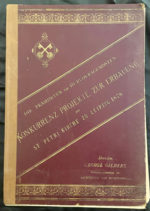 Konkurrenz Projekte Zur Erbauung libro tomo Der St Petri Kirche Zu Leipzig 1878