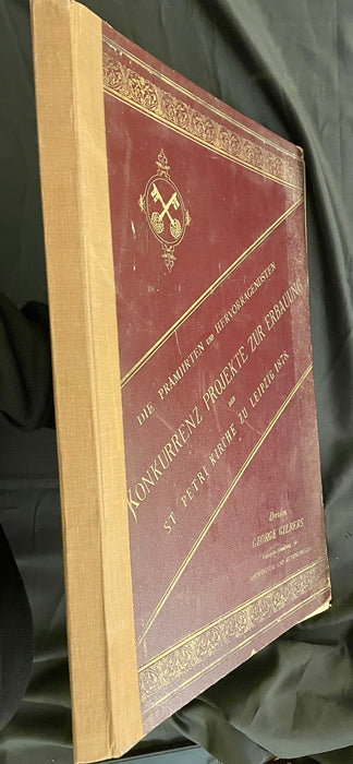 Konkurrenz Projekte Zur Erbauung libro tomo Der St Petri Kirche Zu Leipzig 1878