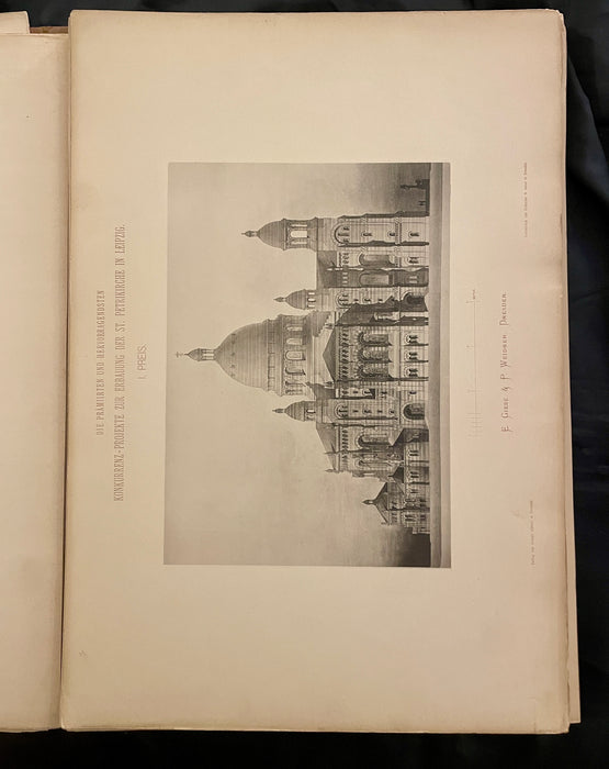 Konkurrenz Projekte Zur Erbauung libro tomo Der St Petri Kirche Zu Leipzig 1878