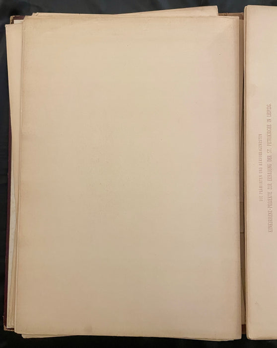 Konkurrenz Projekte Zur Erbauung libro tomo Der St Petri Kirche Zu Leipzig 1878