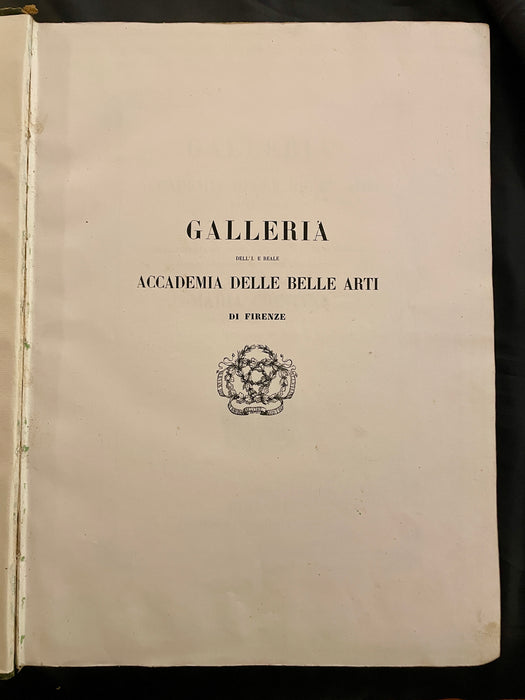 "Galleria Delle Belle Arti Di Firenze" libro Società Artistiche Editrice 1845