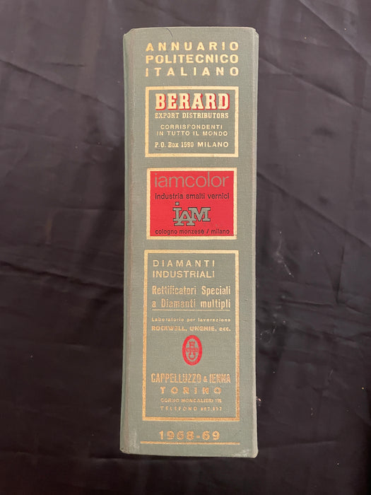 Annuario Politecnico Italiano libro tomo Maria Magni In Santi 1968