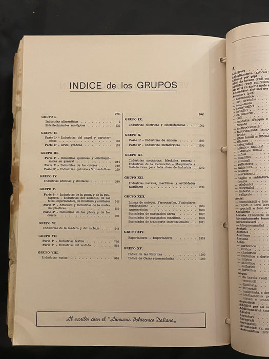 Annuario Politecnico Italiano libro tomo Maria Magni In Santi 1968