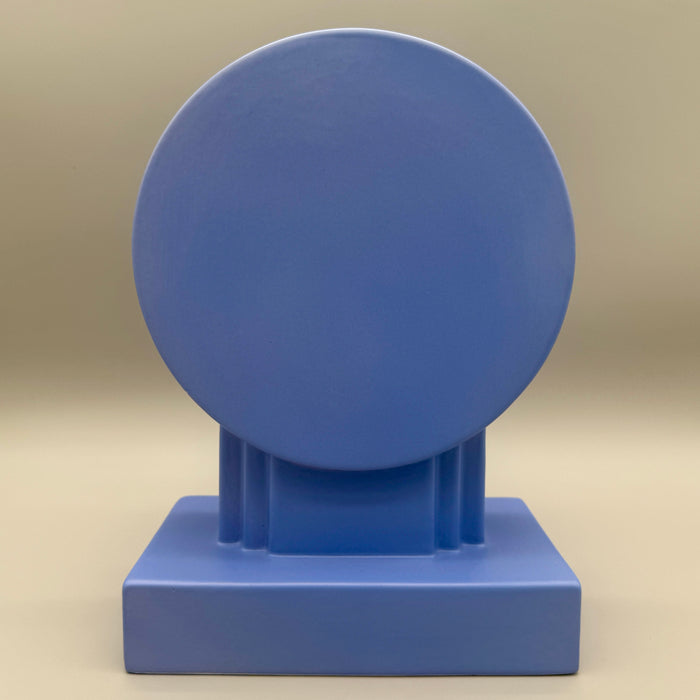 Vaso Yantra Y/33 BS ceramica smaltata azzurra Poltronova 1969