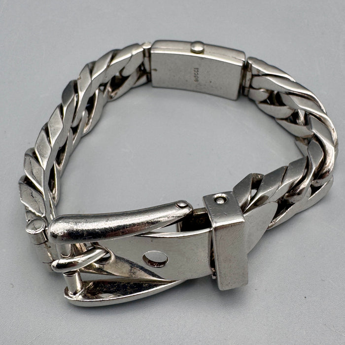 Gucci orologio meccanico argento 925 26 x 14 mm vintage 1970 ca con scatola
