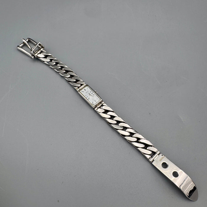Gucci orologio meccanico argento 925 26 x 14 mm vintage 1970 ca con scatola