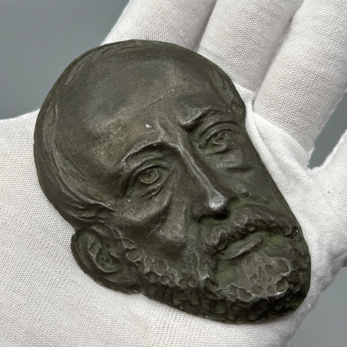Giuseppe Mazzini ritratto placca in bronzo XIX sec.