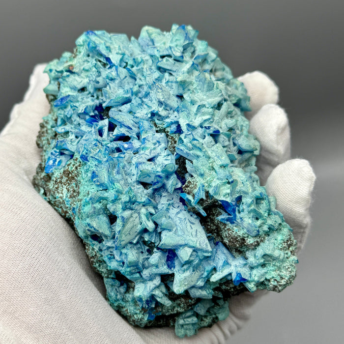 Calcantite su matrice minerale pietra da collezione 542 gr.