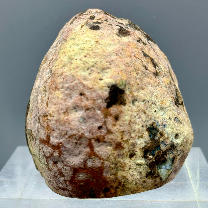 Agata blu del Brasile geode minerale pietra da collezione 191 gr.