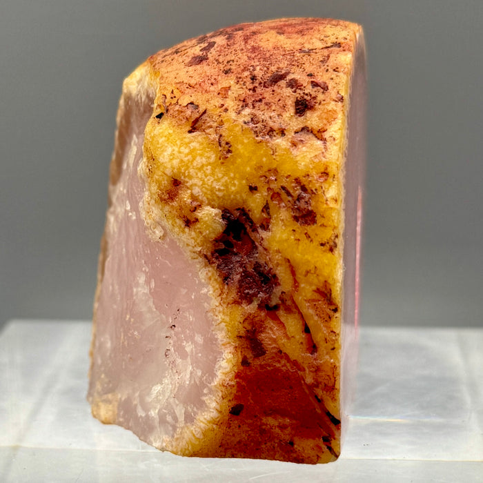 Agata rosa del Brasile geode minerale pietra da collezione 170 gr.