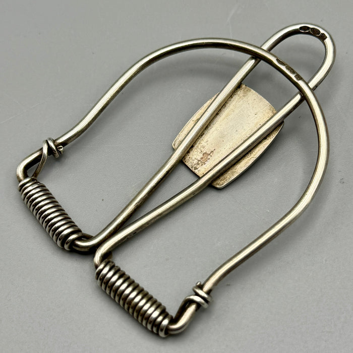 Clip fermasoldi stemma Carabinieri in argento 800 Unoaerre 1990 ca