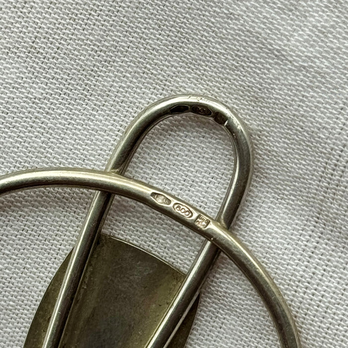 Clip fermasoldi stemma Carabinieri in argento 800 Unoaerre 1990 ca