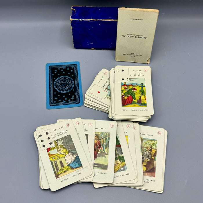 Modiano "Le Corti d'Amore" tarocchi Carte Divinatorie mazzo completo 1950