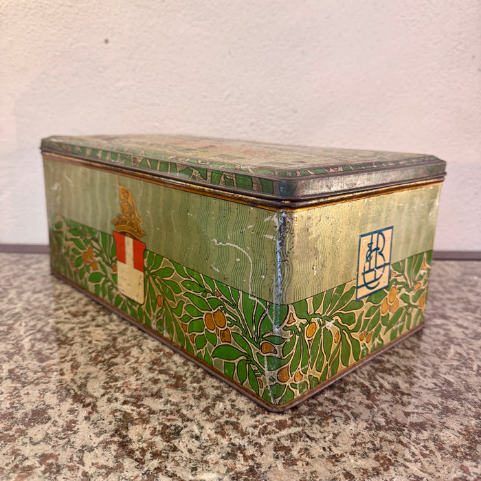 Longhi Bulgheroni Varese scatola latta litografata Mastalli & C. Lecco 1910 ca