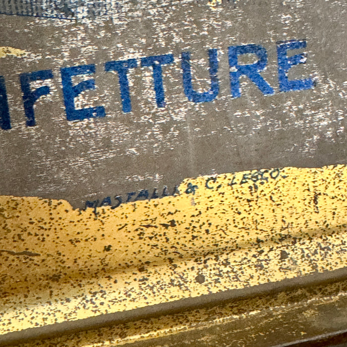 Longhi Bulgheroni Varese scatola latta litografata Mastalli & C. Lecco 1910 ca