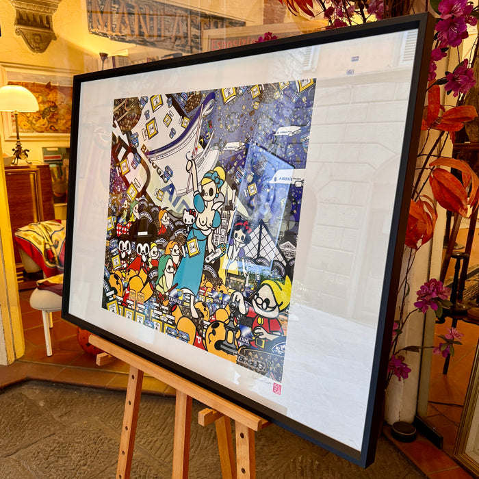 Tomoko Nagao - "La libertà guida il Pop" - vectorial art su carta V/L - 2016