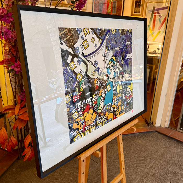 Tomoko Nagao - "La libertà guida il Pop" - vectorial art su carta V/L - 2016