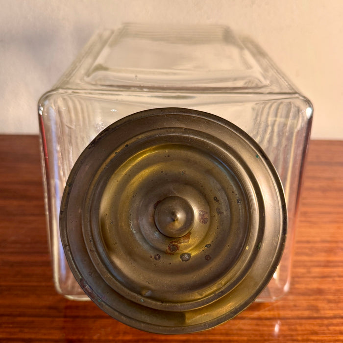 Vaso Elah pubblicitario caramelle in vetro Italia 1950 ca