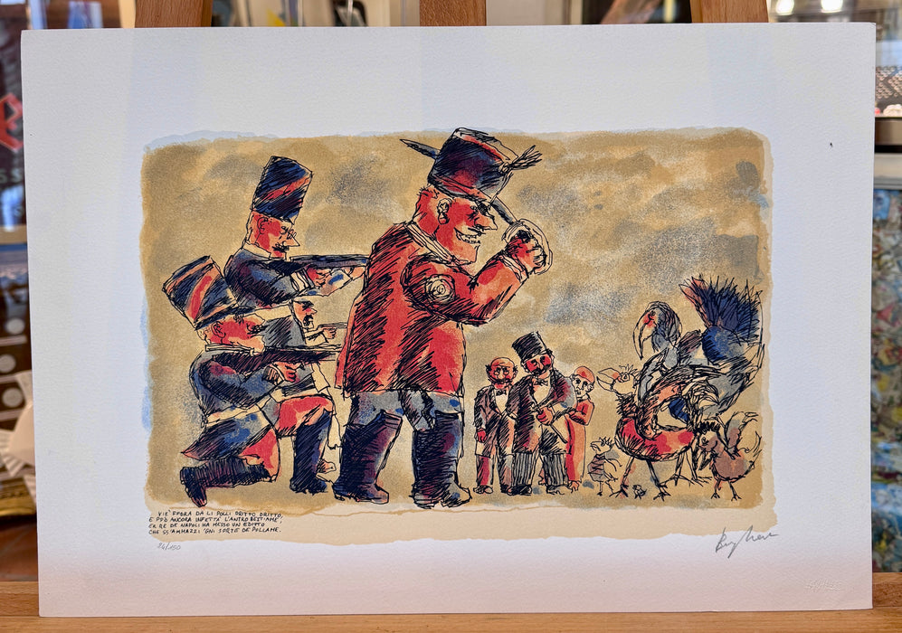 Franz Borghese - "Senza titolo" - litografia su carta 24/150 - 1990 ca (v2)