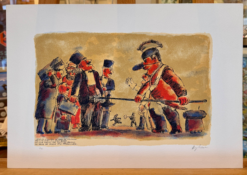 Franz Borghese - "Senza titolo" - litografia su carta prova autore - 1990 ca (v2)