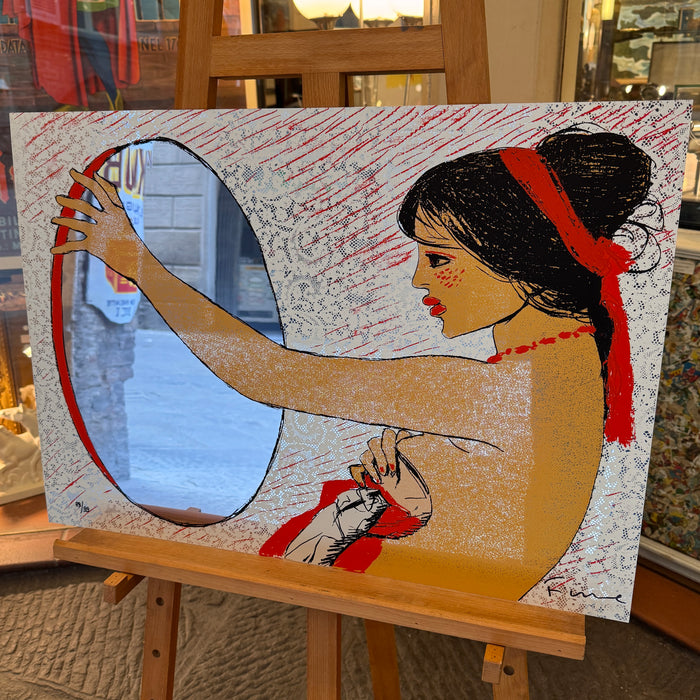 Salvatore Fiume - "Senza titolo" - serigrafia specchio su pannello 89/99 1980 ca