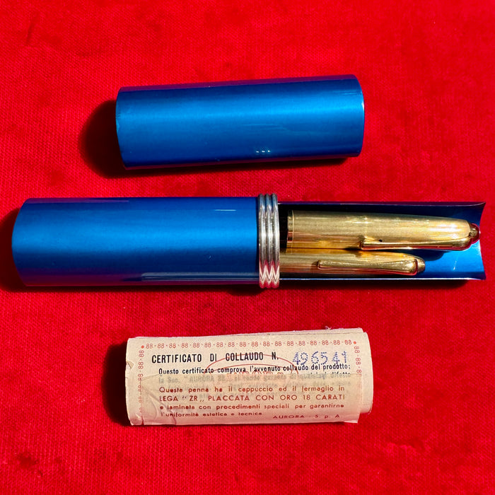 Penna Aurora 88 stilografica + portamine scatola e certificato 1980 ca