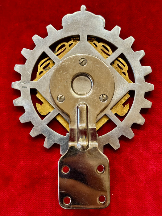 RACI placca radiatore stemma auto smaltata Regno d'Italia Ventennio 1930 ca