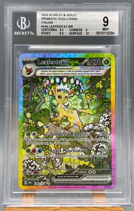 BGS 9 Leafeon ex 144/131 Pokemon 2025 Card Ita gradata Beckett