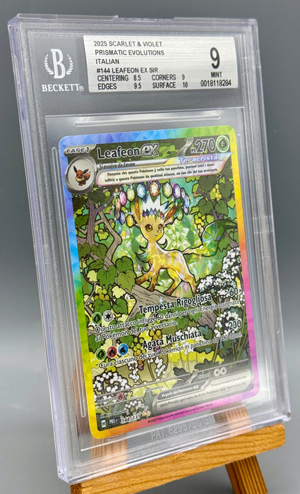 BGS 9 Leafeon ex 144/131 Pokemon 2025 Card Ita gradata Beckett