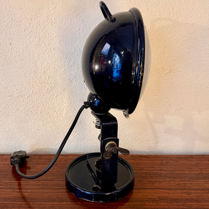 Lampada tavolo Lumenform "Jeep" design Leonardi Stagi blu 1969