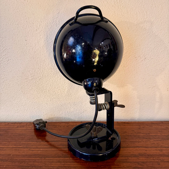 Lampada tavolo Lumenform "Jeep" design Leonardi Stagi blu 1969