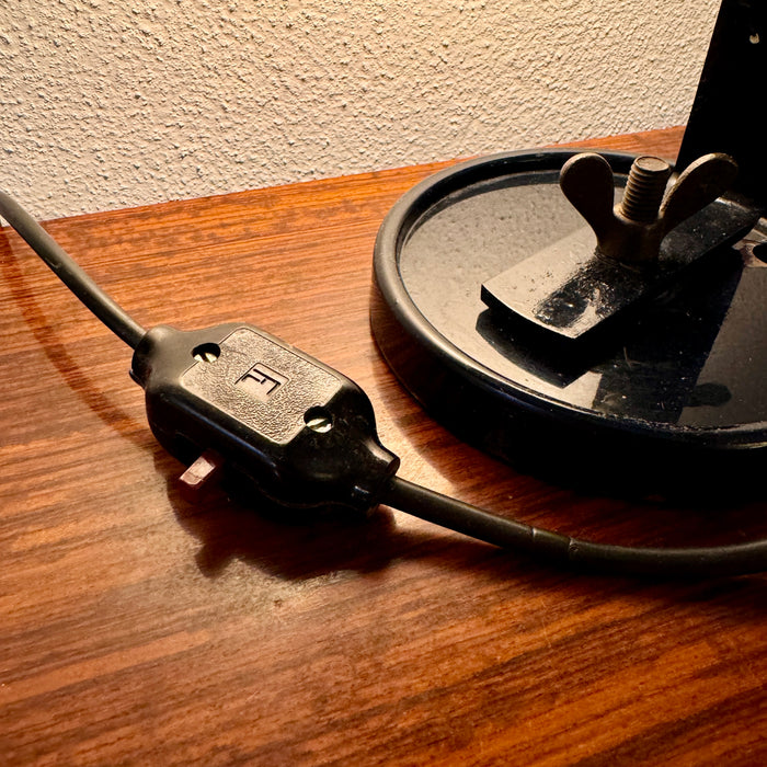 Lampada tavolo Lumenform "Jeep" design Leonardi Stagi blu 1969