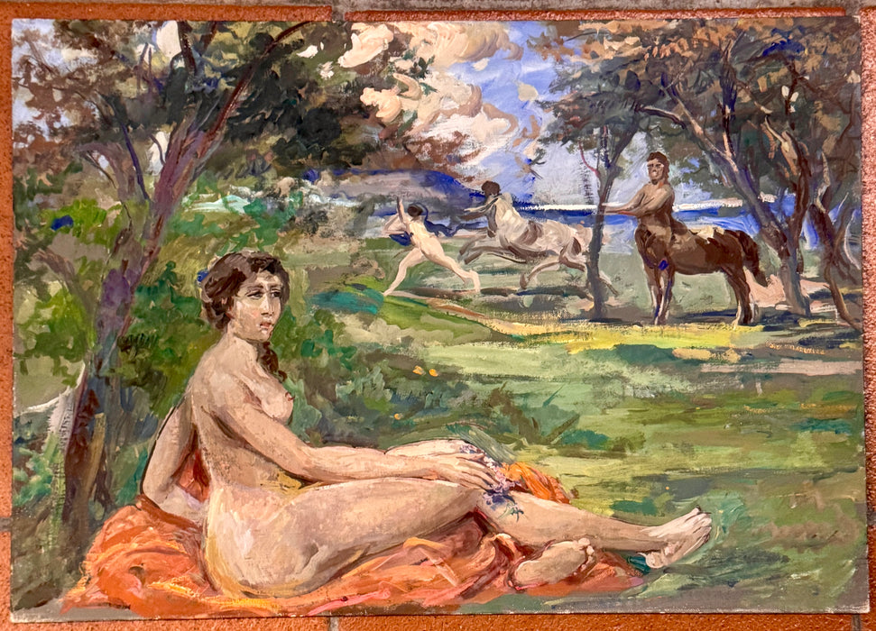 Vittorio Giunti – “Allegoria mitologica” – tecnica mista su cartone – 1920 ca